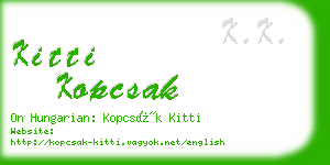 kitti kopcsak business card